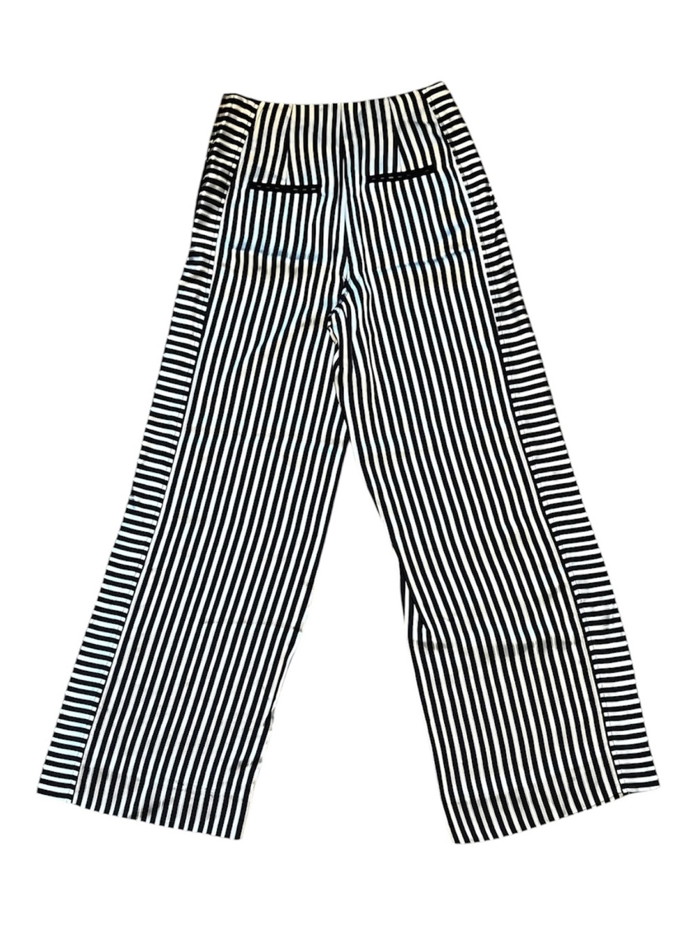 Elizabeth and James Striped Satin Wide Leg Trousers Size 2 - Picture 3 of 9